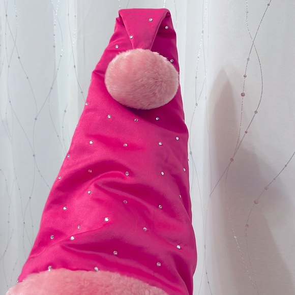 EUC Victorias Secret | Sexy Little Thing Santa Baby pink rhinestone faux fur hat - Picture 6 of 10
